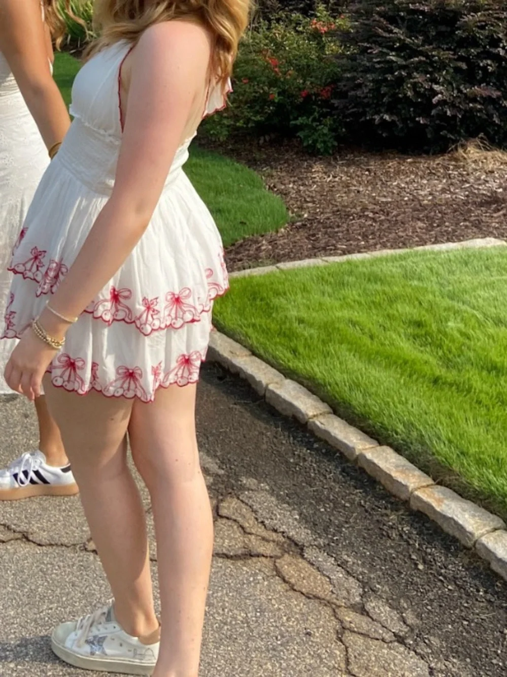 LoveShackFancy White Halter Cherry Dress - Picture 4 of 6